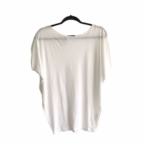 Vince Cotton Modal Oversized Cocoon Tee - White (S) - Picture 1 of 5